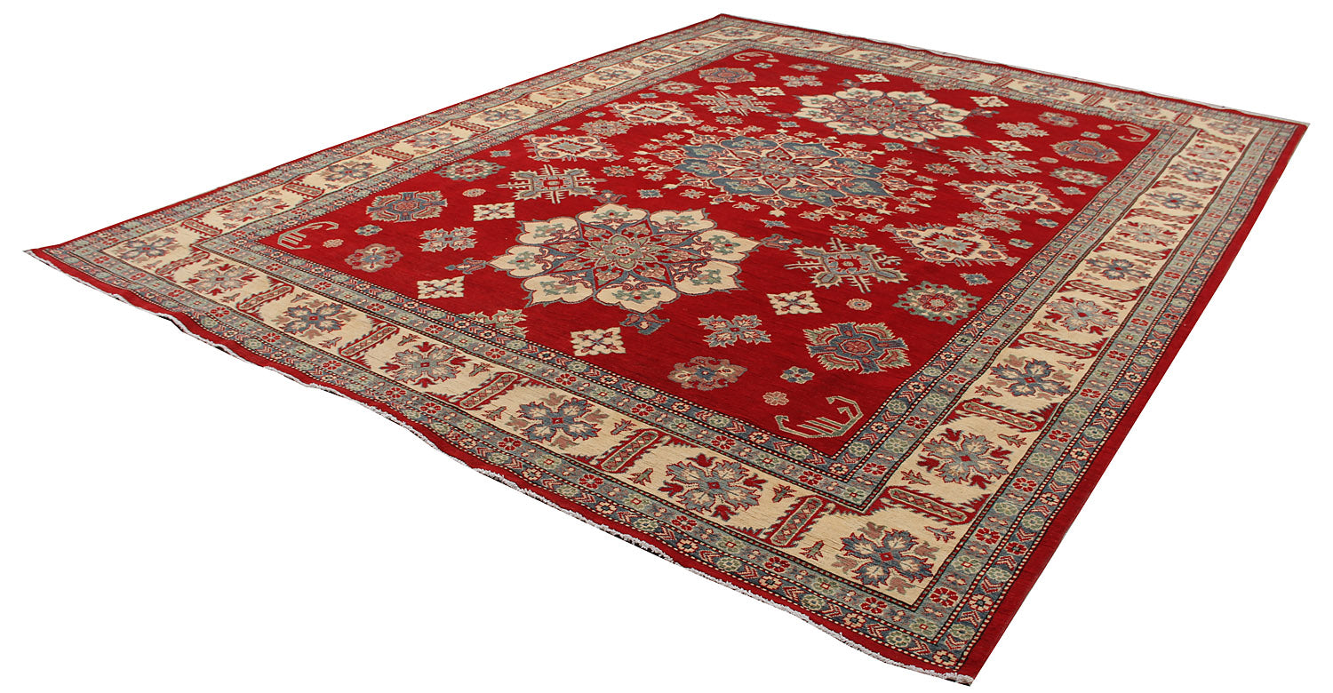 10' X 13' Red Handmade KAZAK Rug Rectangular