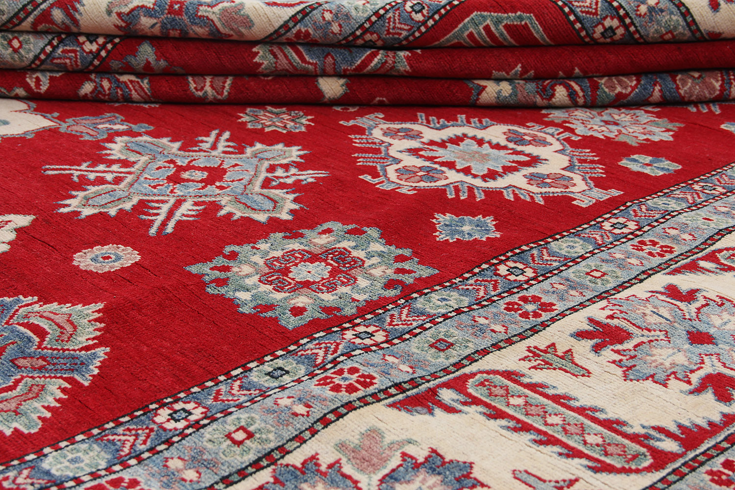 10' X 13' Red Handmade KAZAK Rug Rectangular