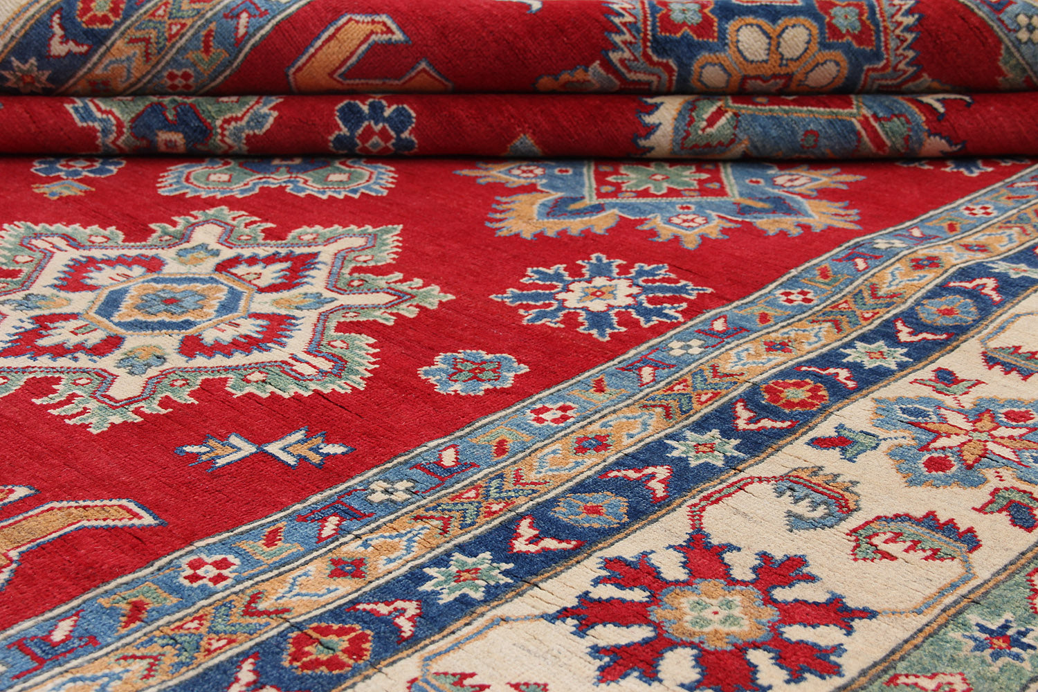 10' X 13' Red Handmade KAZAK Rug Rectangular