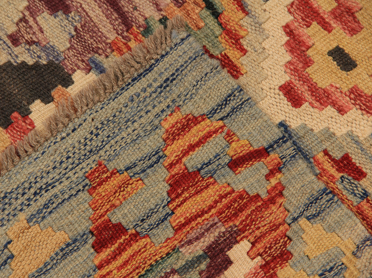 2' X 5' Multy Handmade Veggie Dye Kilim Rug Rectangular
