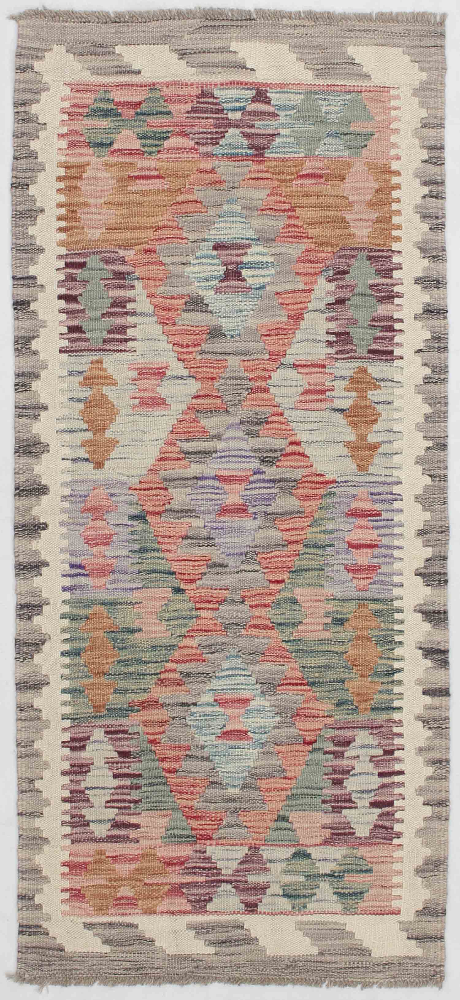 2' X 5' Multy Handmade Veggie Dye Kilim Rug Rectangular