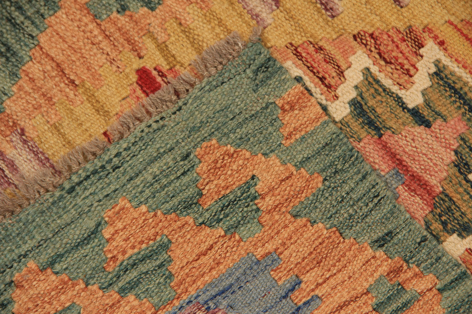 2' X 5' Multy Handmade Veggie Dye Kilim Rug Rectangular