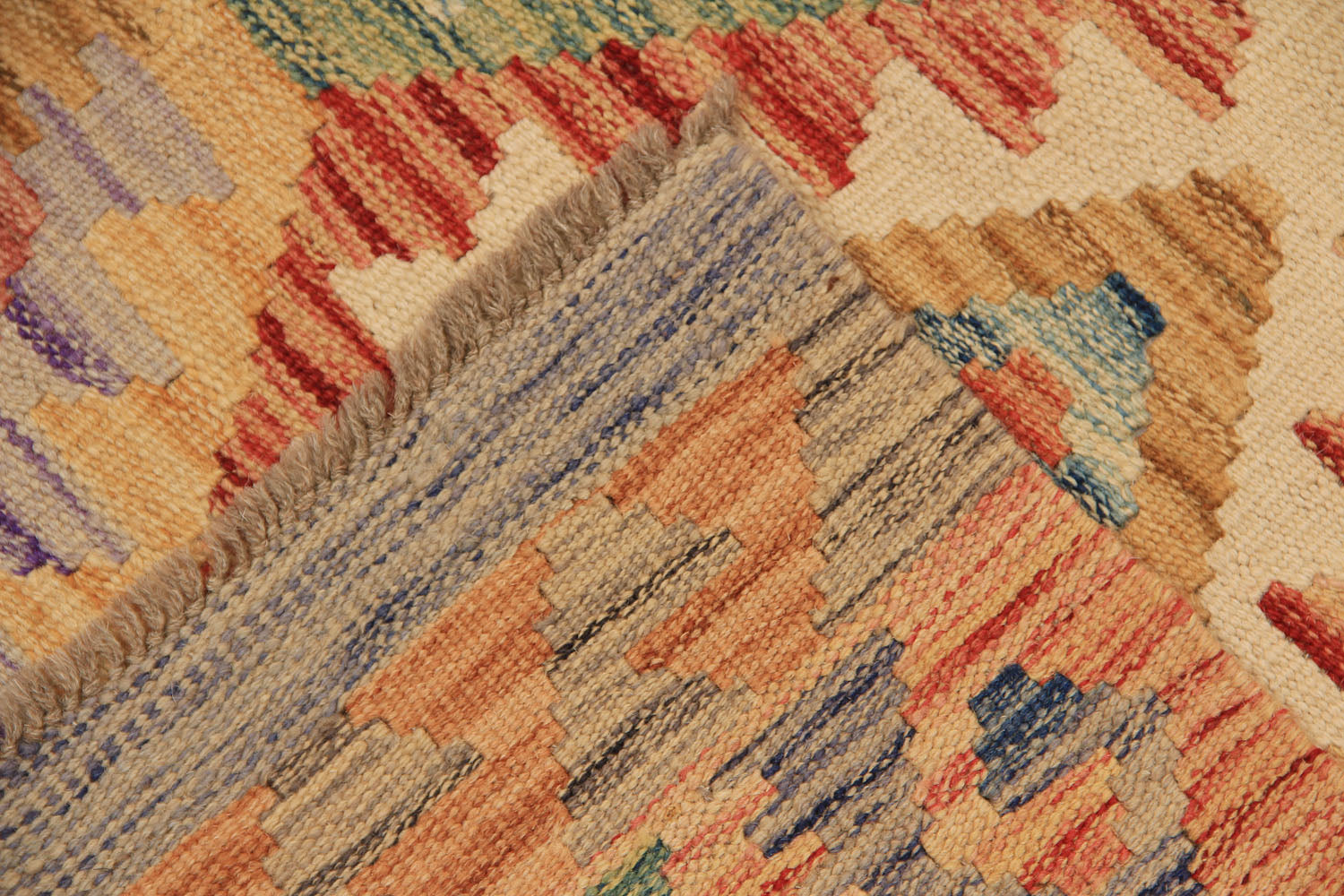2' X 5' Multy Handmade Veggie Dye Kilim Rug Rectangular