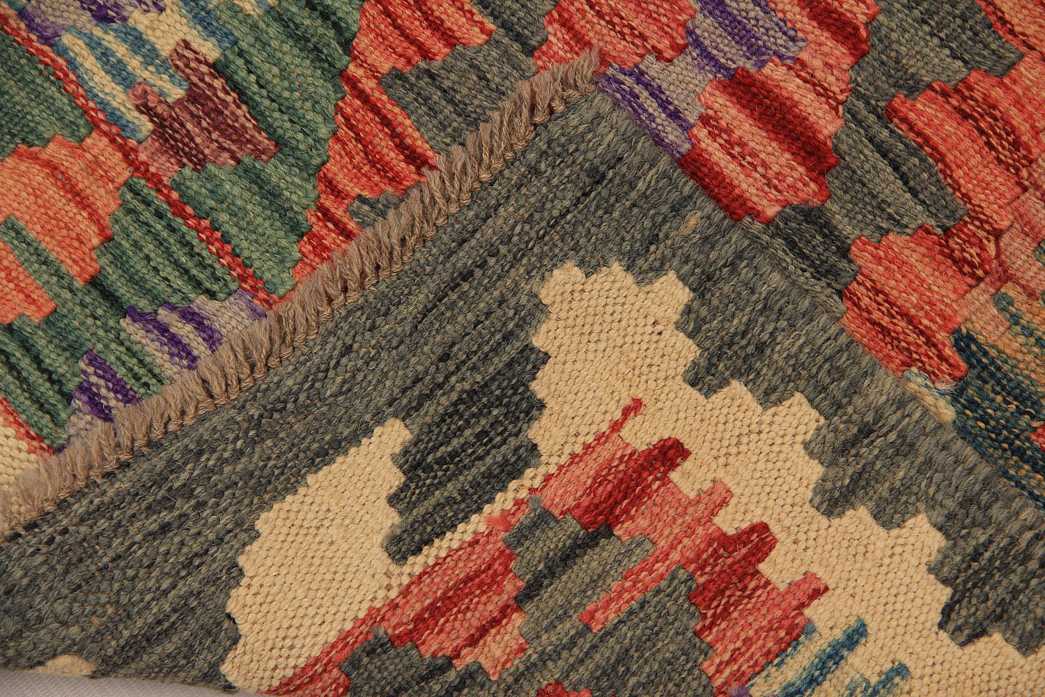 2' X 5' Multy Handmade Veggie Dye Kilim Rug Rectangular