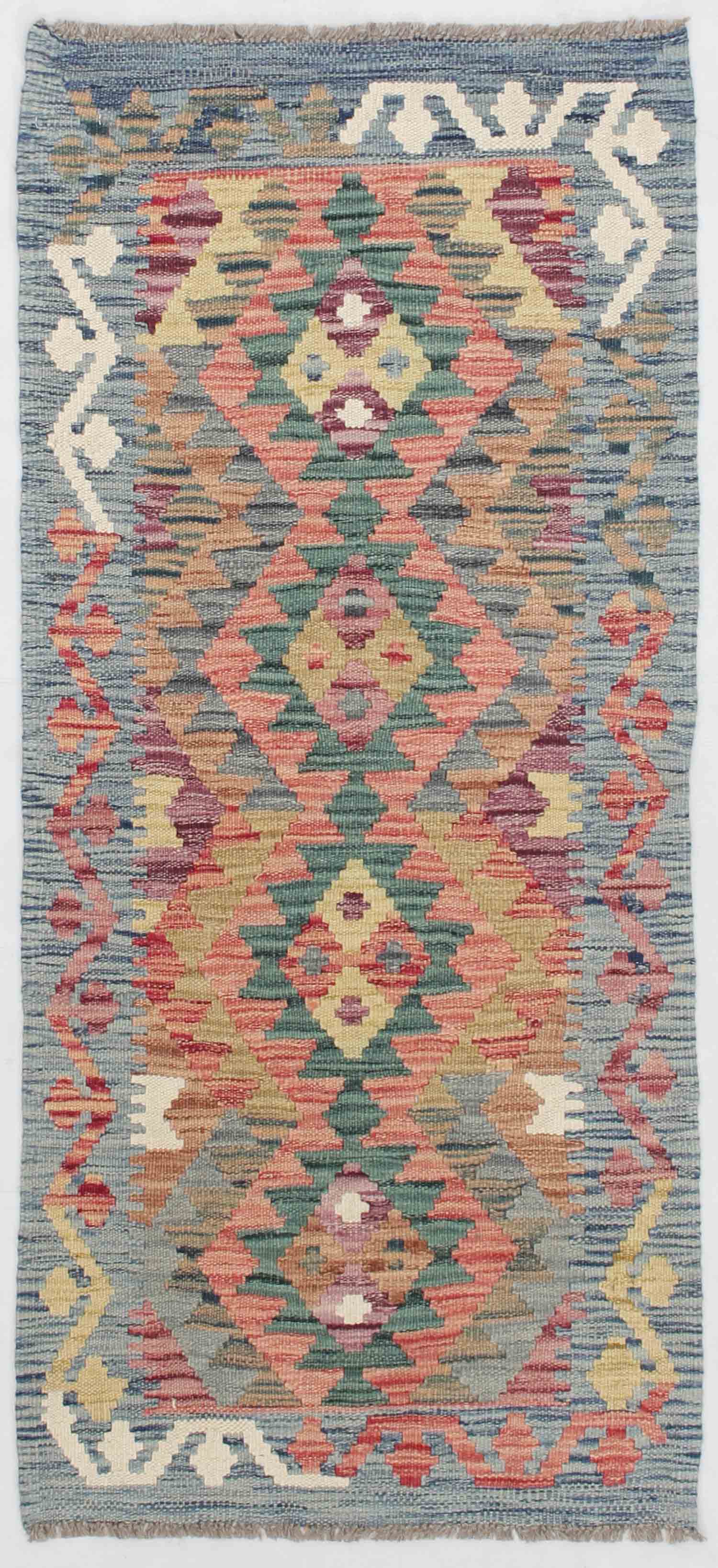 2' X 5' Multy Handmade Veggie Dye Kilim Rug Rectangular