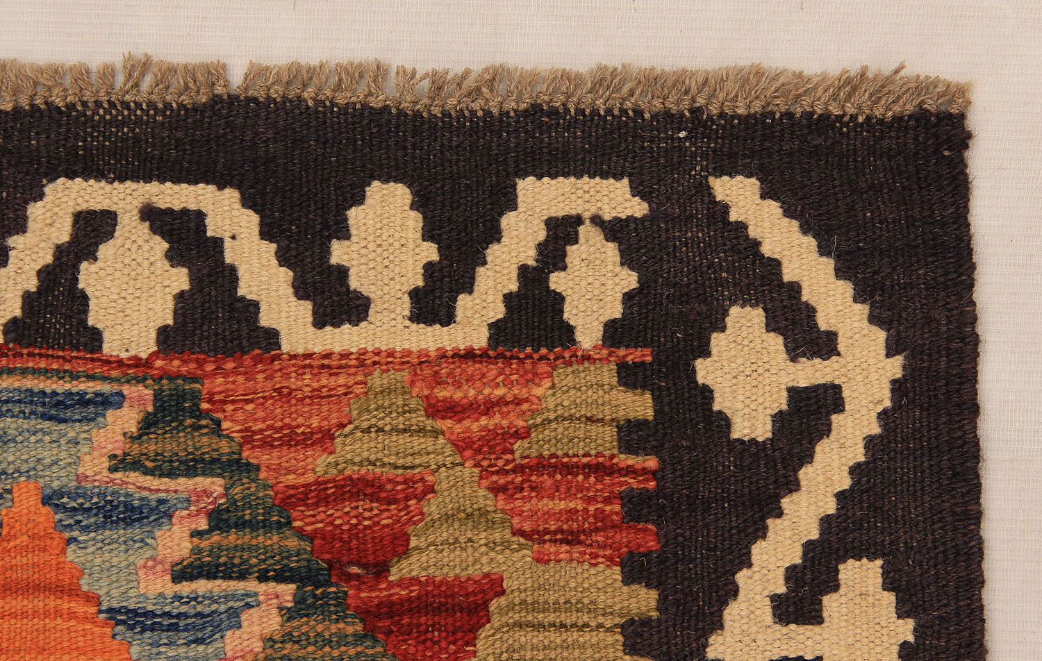 2' X 5' Multy Handmade Veggie Dye Kilim Rug Rectangular