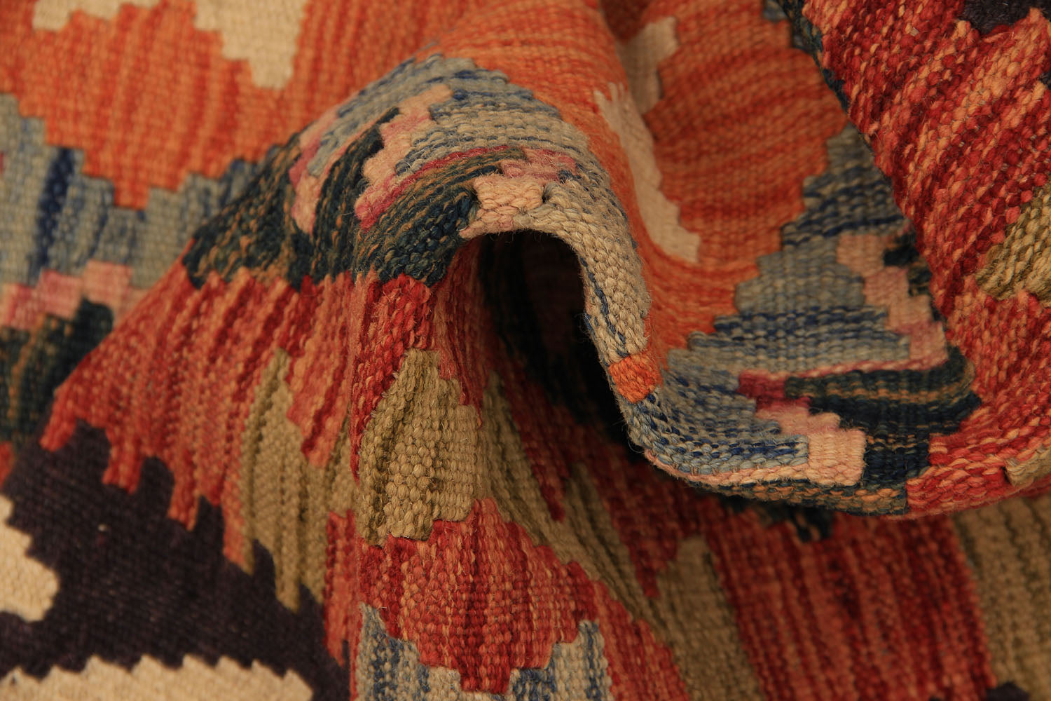 2' X 5' Multy Handmade Veggie Dye Kilim Rug Rectangular