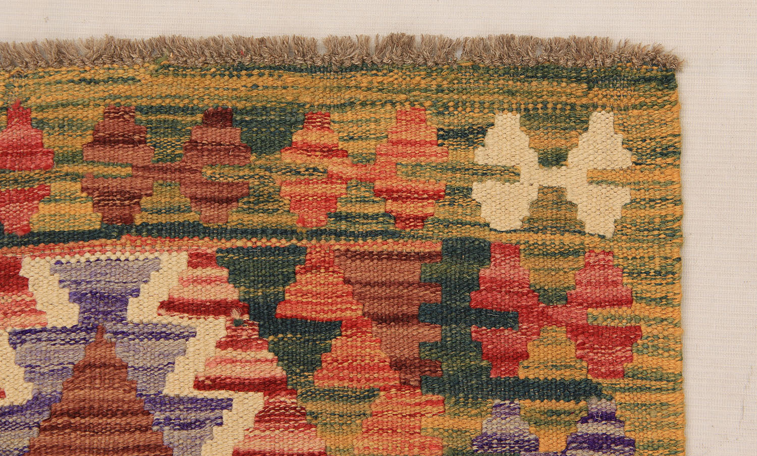 2' 6" x 4' Multy Handmade Veggie Dye Kilim Rug Rectangular