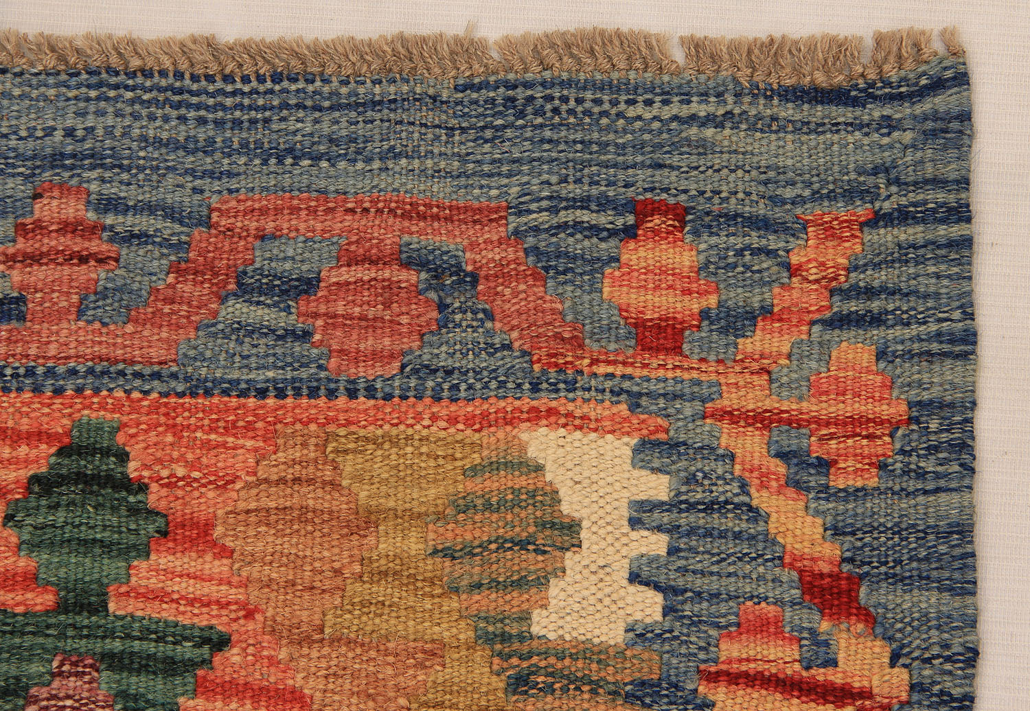 2' X 5' Multy Handmade Veggie Dye Kilim Rug Rectangular