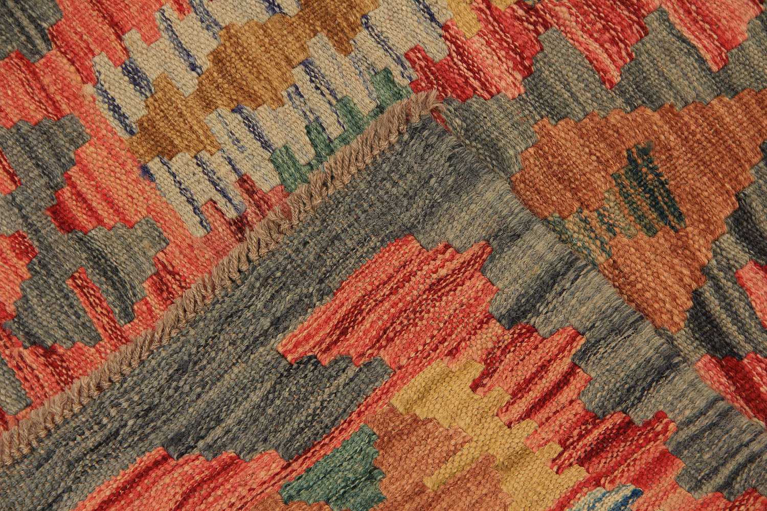 2' X 5' Multy Handmade Veggie Dye Kilim Rug Rectangular
