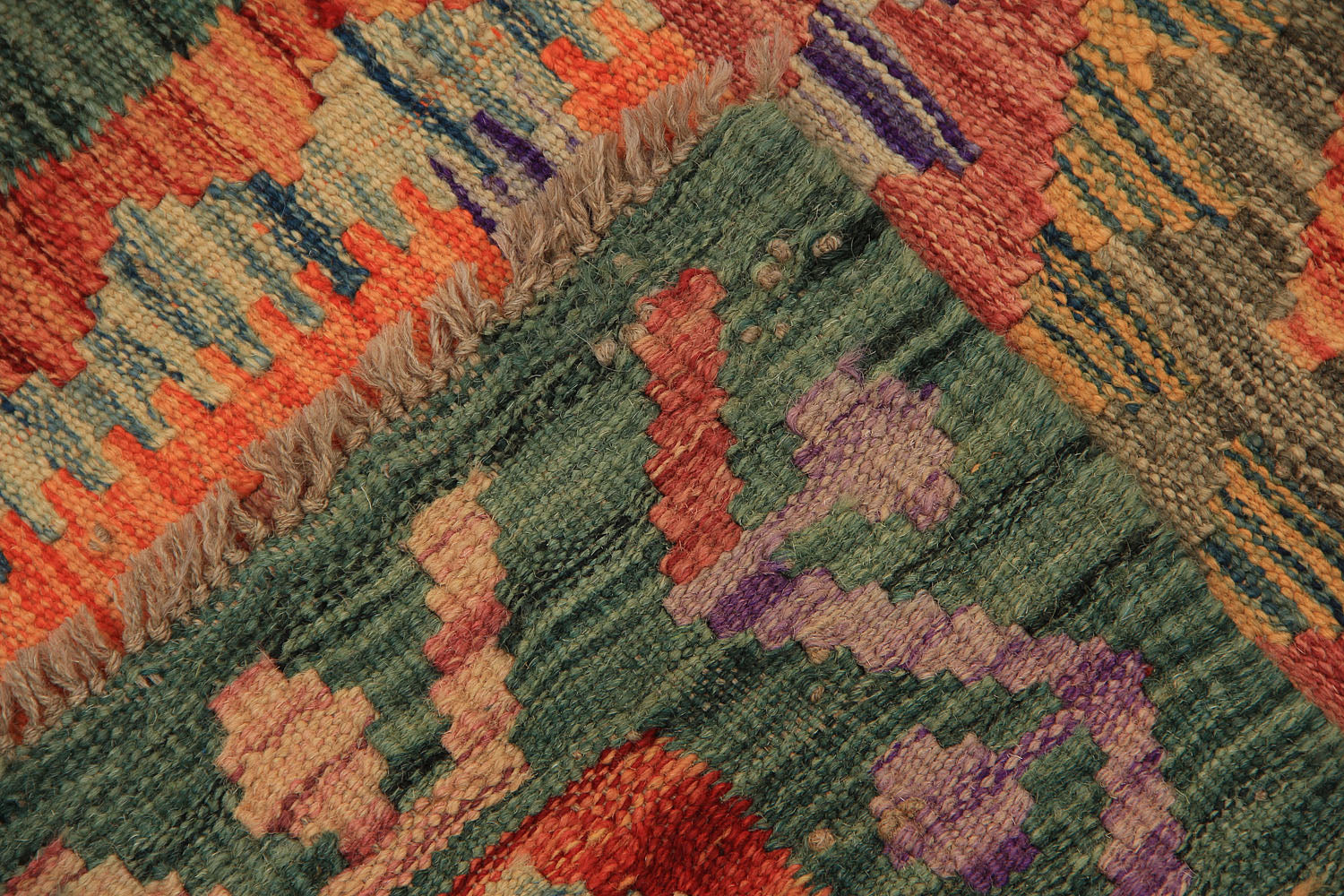 2' X 5' Multy Handmade Veggie Dye Kilim Rug Rectangular
