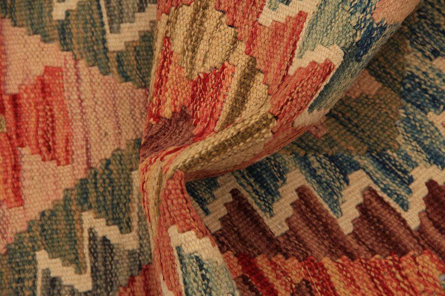 2' X 5' Multy Handmade Veggie Dye Kilim Rug Rectangular