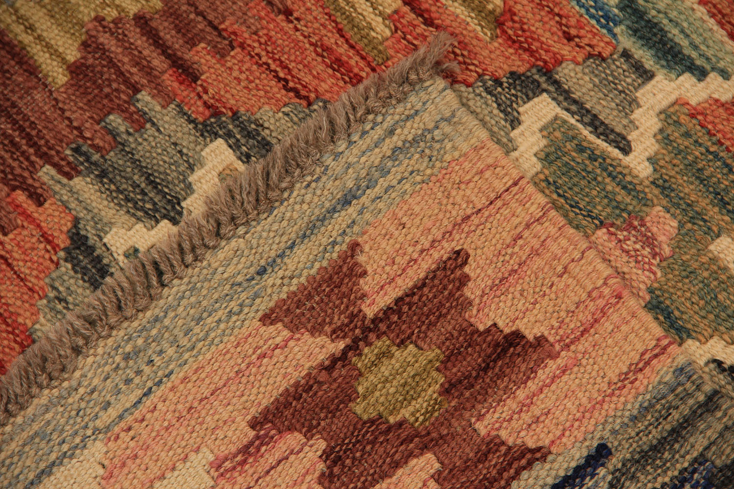 2' X 5' Multy Handmade Veggie Dye Kilim Rug Rectangular