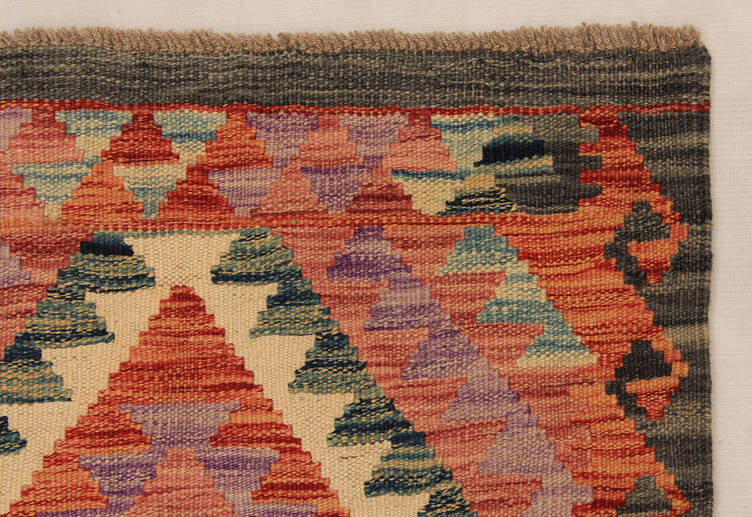 2' X 5' Multy Handmade Veggie Dye Kilim Rug Rectangular