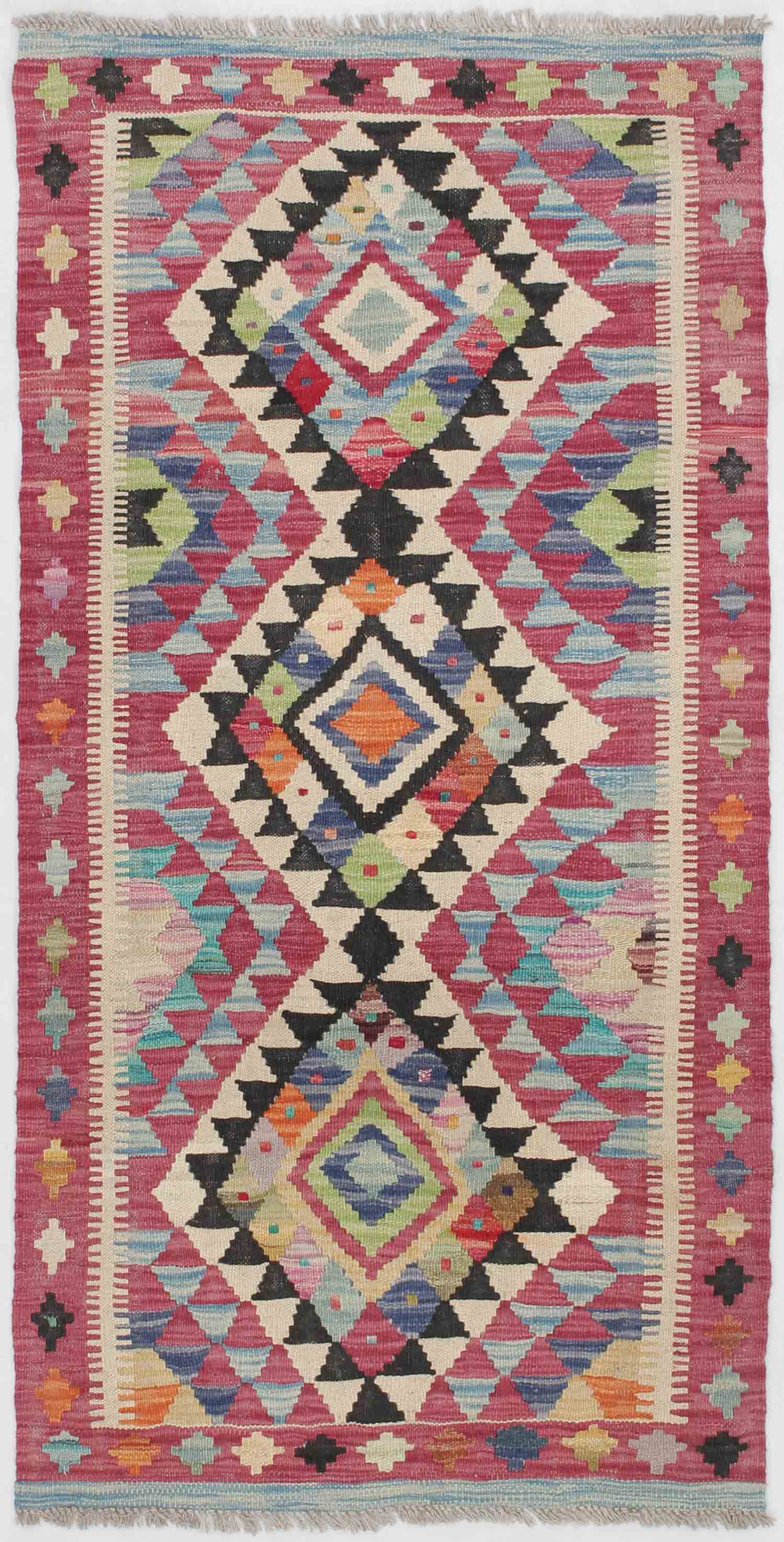 3' x 5' Multy Handmade Veggie Dye Kilim Rug Rectangular