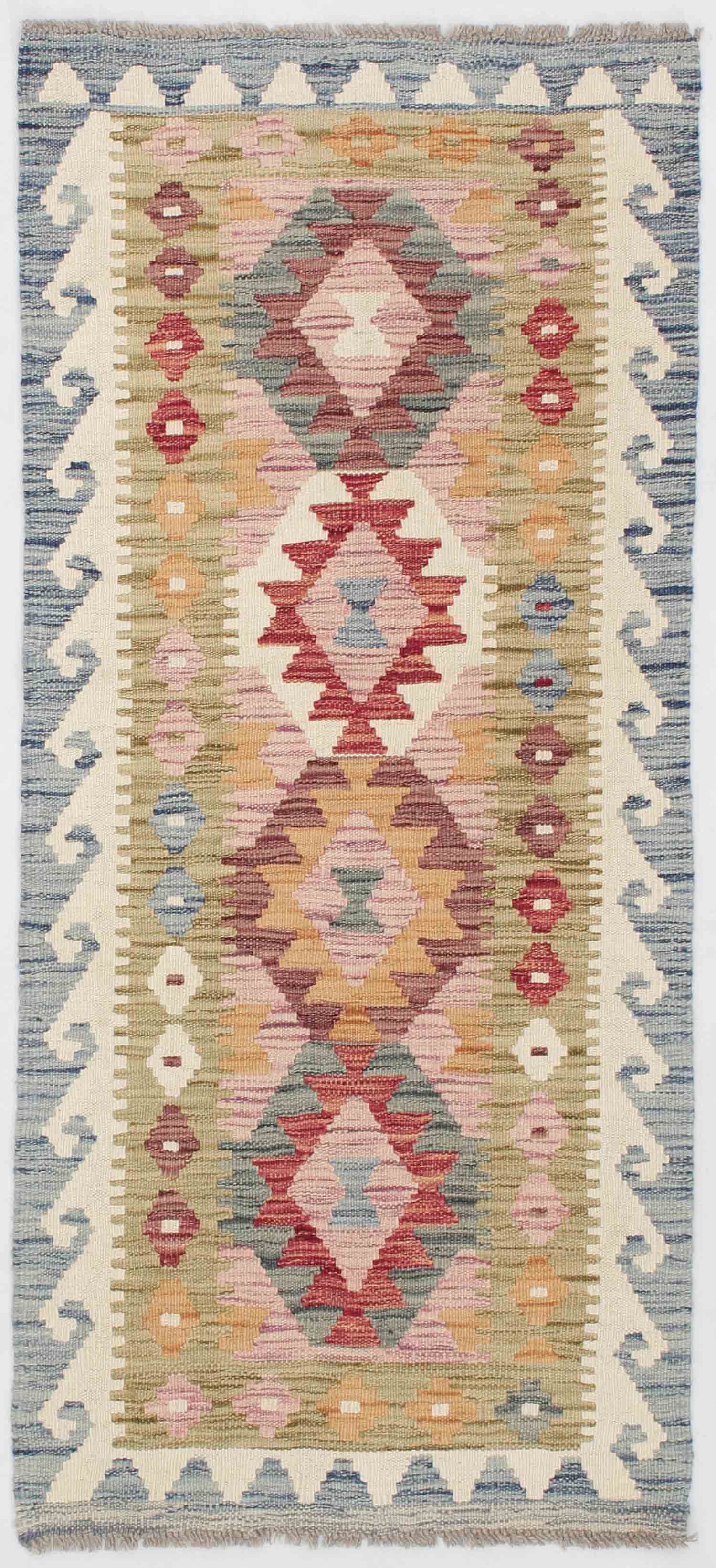 2' X 5' Multy Handmade Veggie Dye Kilim Rug Rectangular