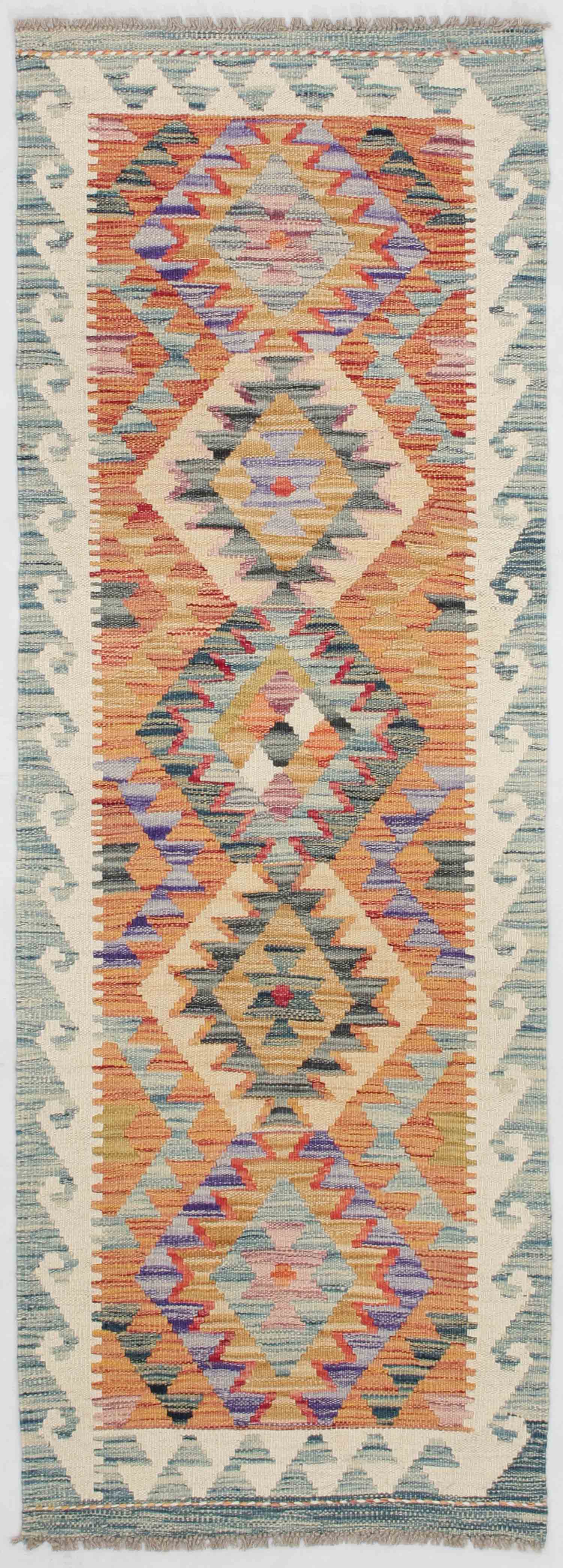 Multy Handmade Veggie Dye Kilim Rug Runner