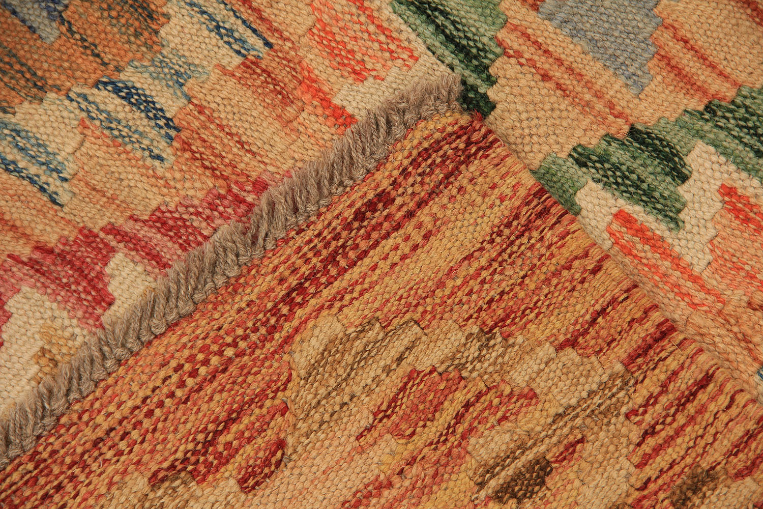 Multy Handmade Veggie Dye Kilim Rug Runner