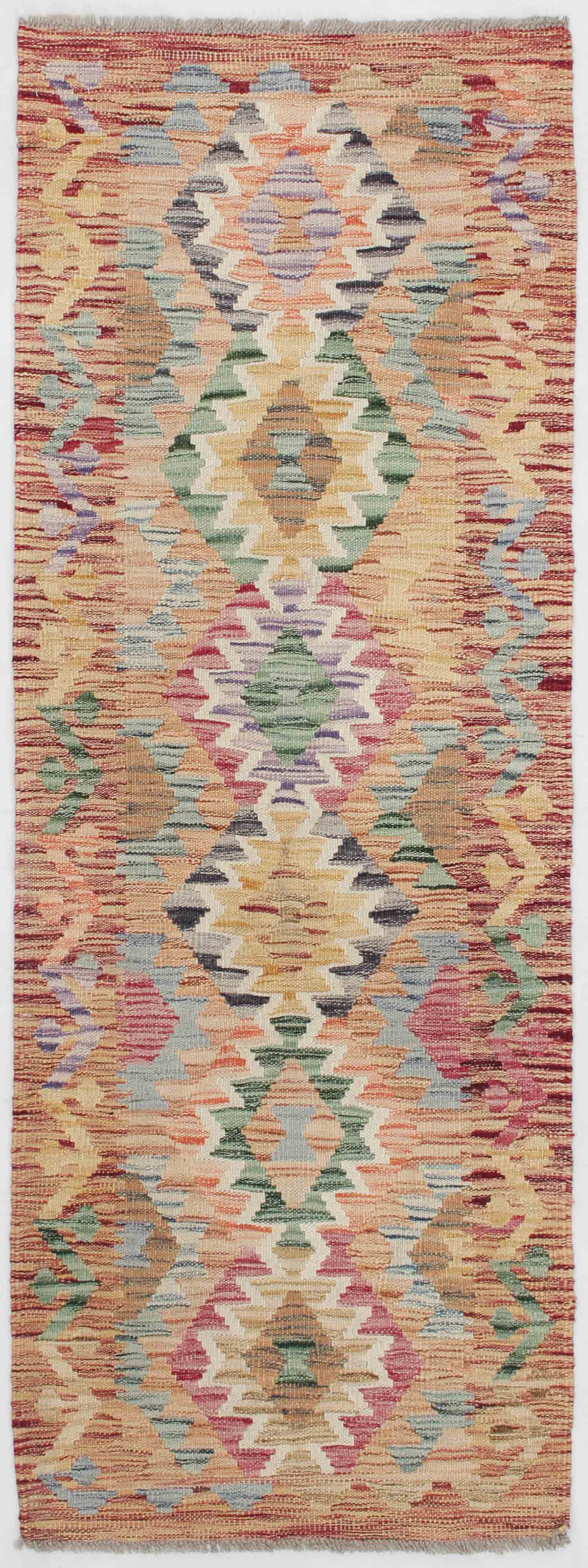 Multy Handmade Veggie Dye Kilim Rug Runner