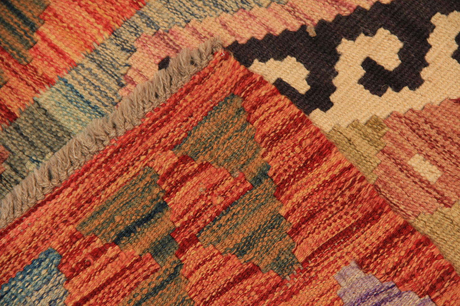 2' 6" x 6' Multy Handmade Veggie Dye Kilim Rug Runner