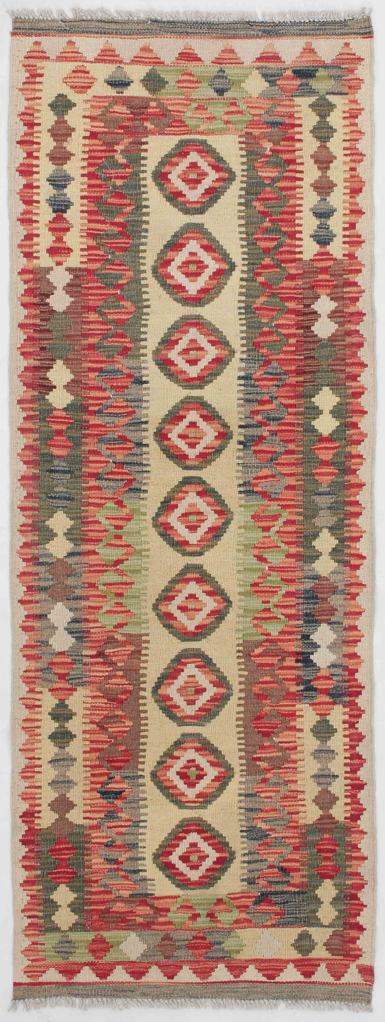 Multy Handmade Veggie Dye Kilim Rug Runner