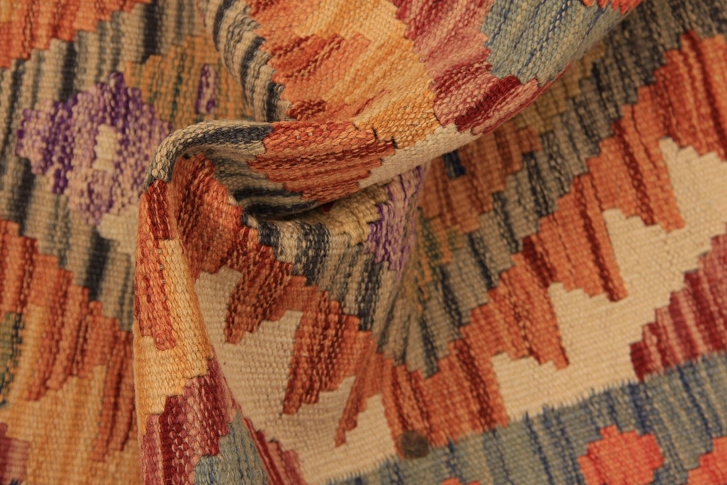 2' 6" x 6' Multy Handmade Veggie Dye Kilim Rug Runner