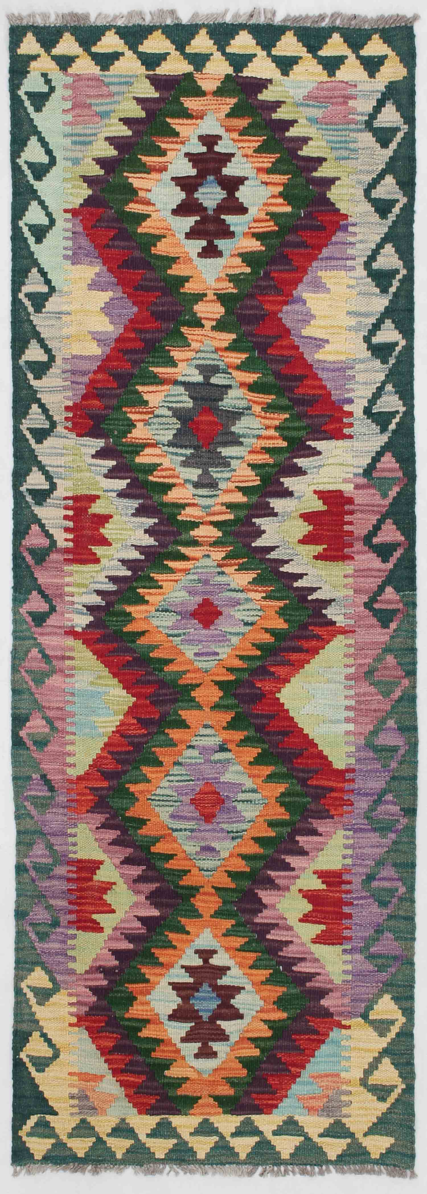 2' 6" x 6' Multy Handmade Veggie Dye Kilim Rug Runner