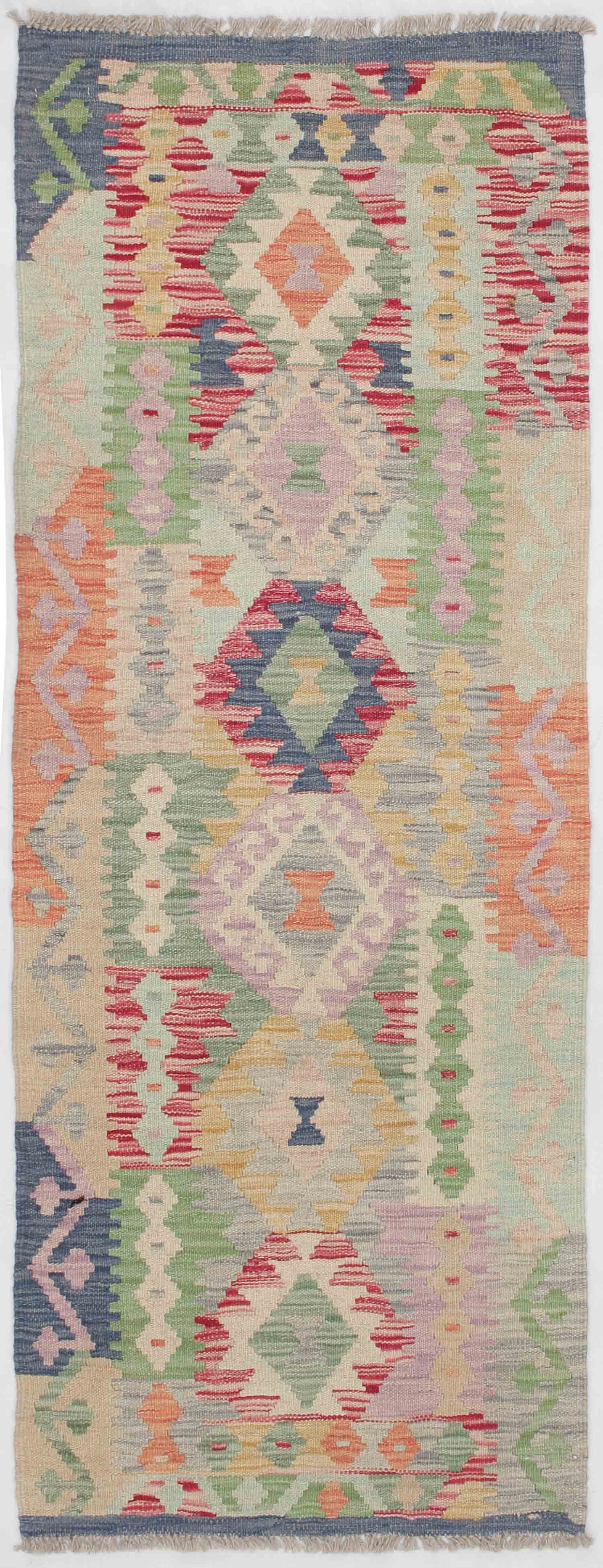 Multy Handmade Veggie Dye Kilim Rug Runner