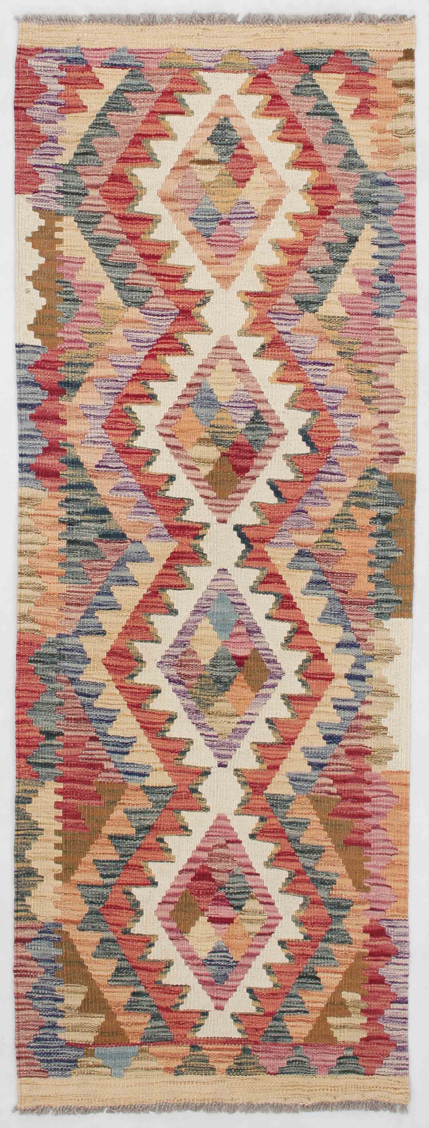 2' 6" x 6' Multy Handmade Veggie Dye Kilim Rug Runner