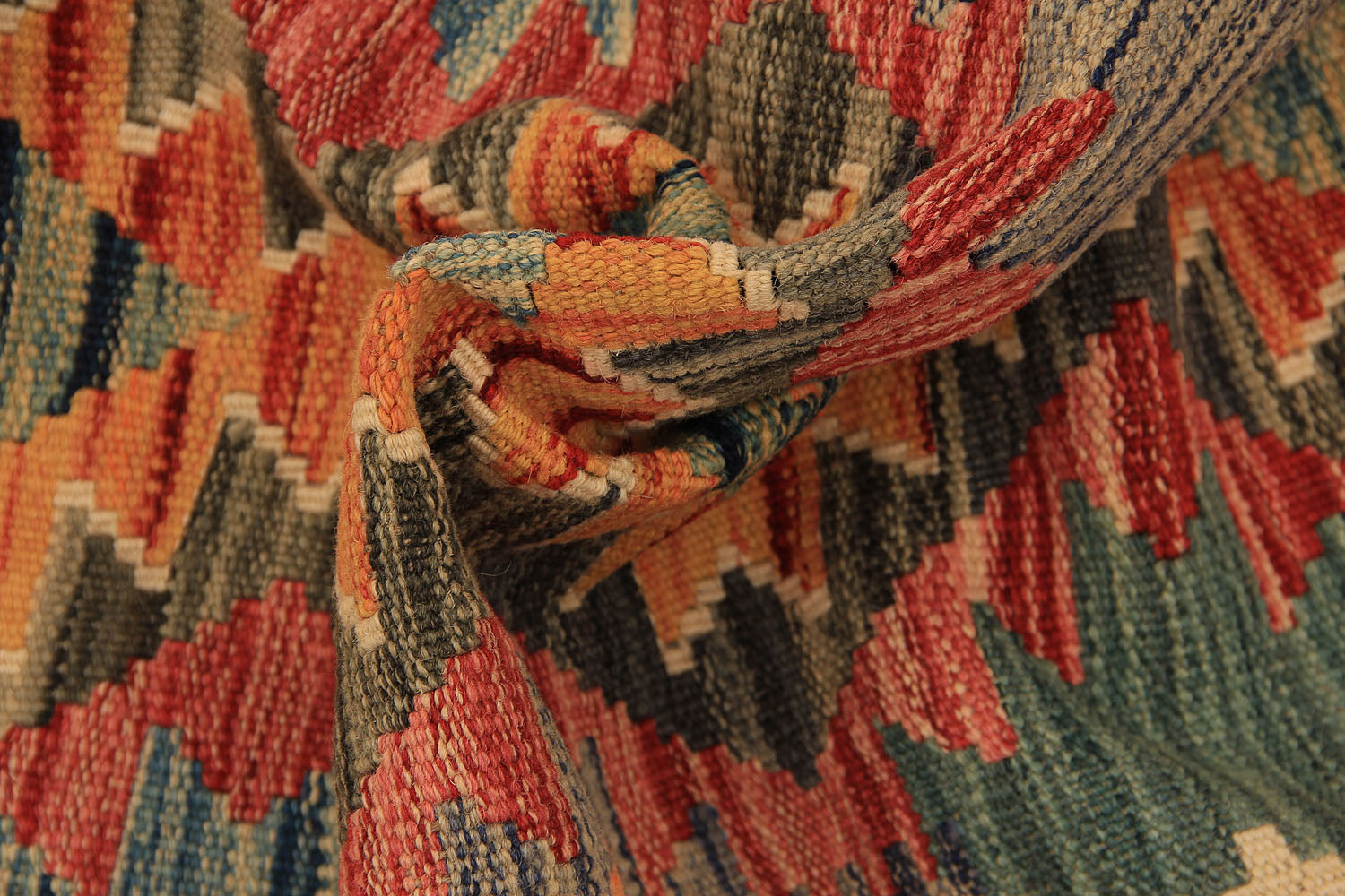 2' 6" x 6' Multy Handmade Veggie Dye Kilim Rug Runner