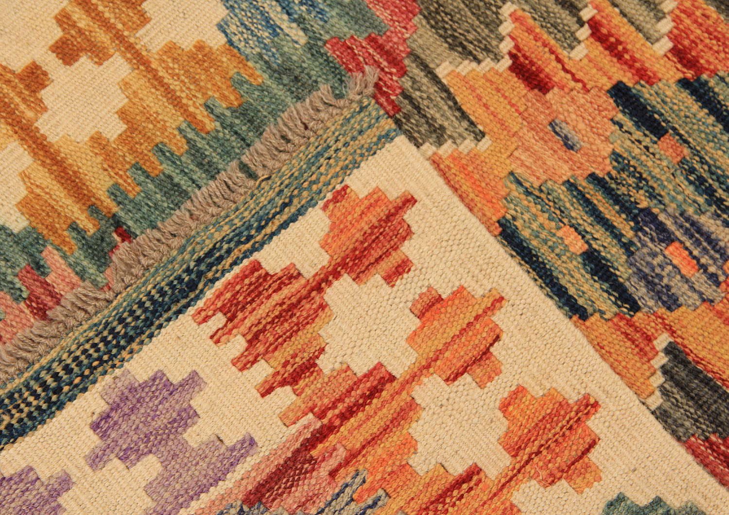 2' 6" x 6' Multy Handmade Veggie Dye Kilim Rug Runner