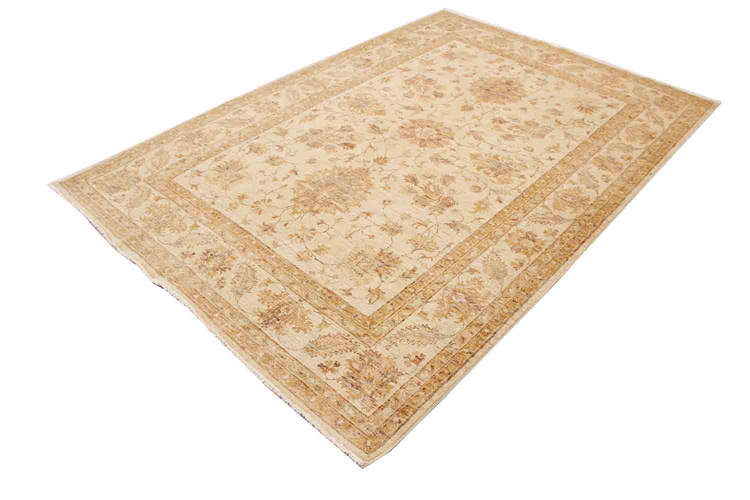 Ziegler Persian Hand Knotted Wool Rug Ivory 5'6" x 8'