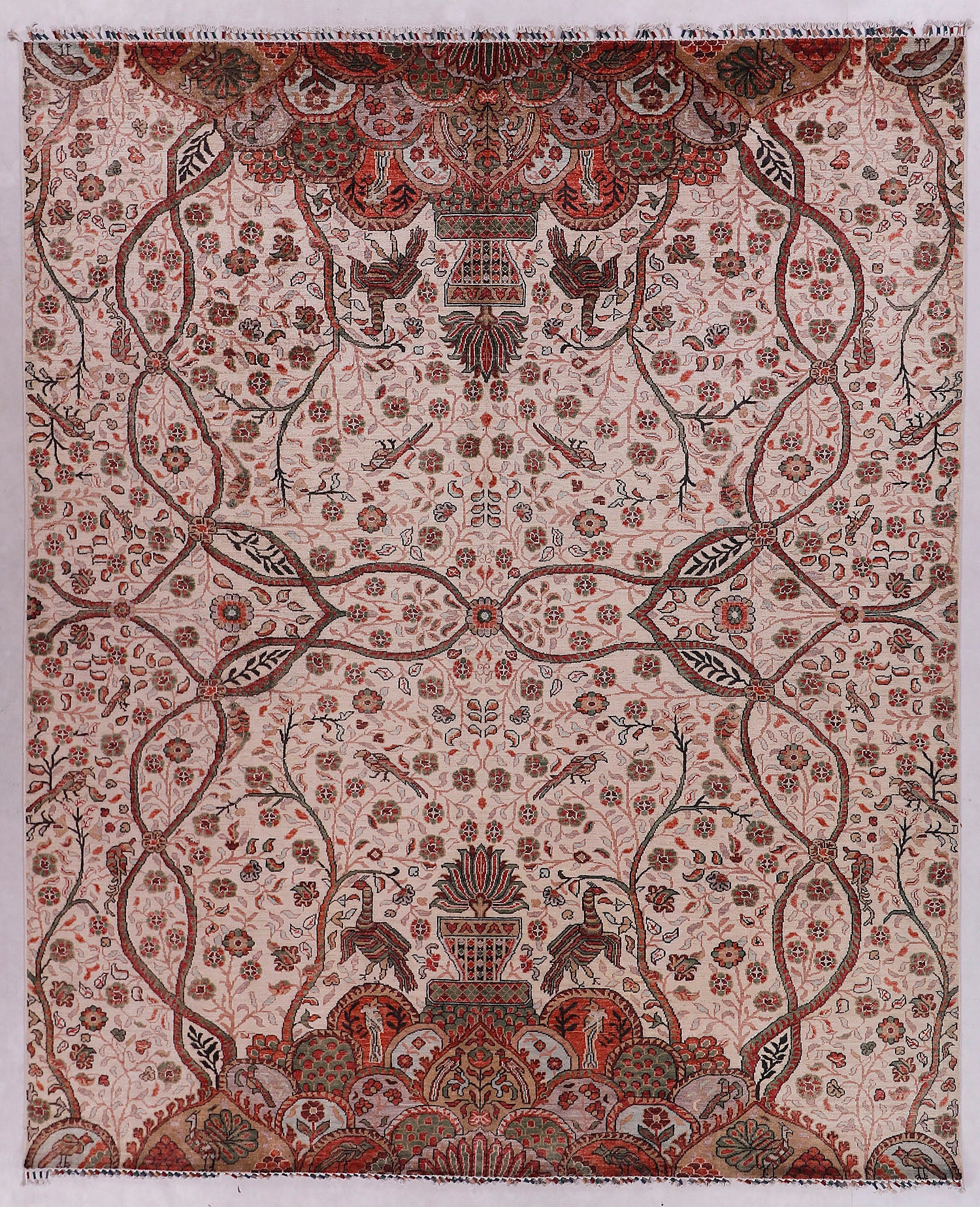 Sultani Persian Hand Knotted Wool Rug Ivory 8' x 10'