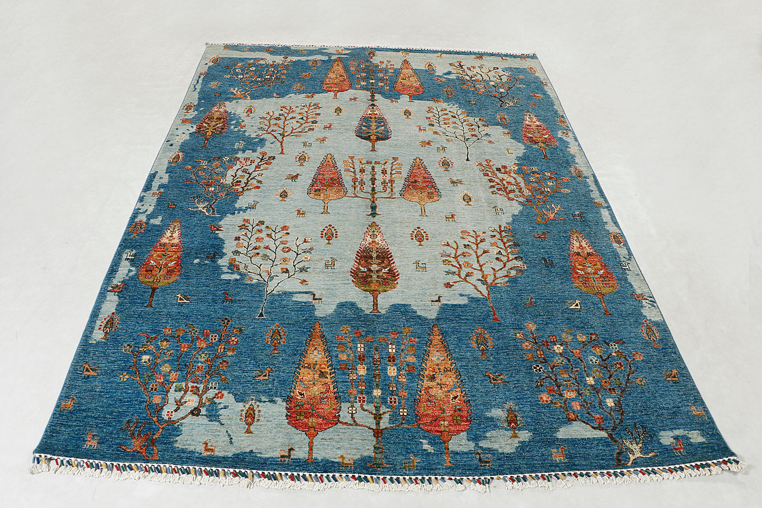 Sultani Persian Hand Knotted Wool Rug Multicolor 6'6" x 10'