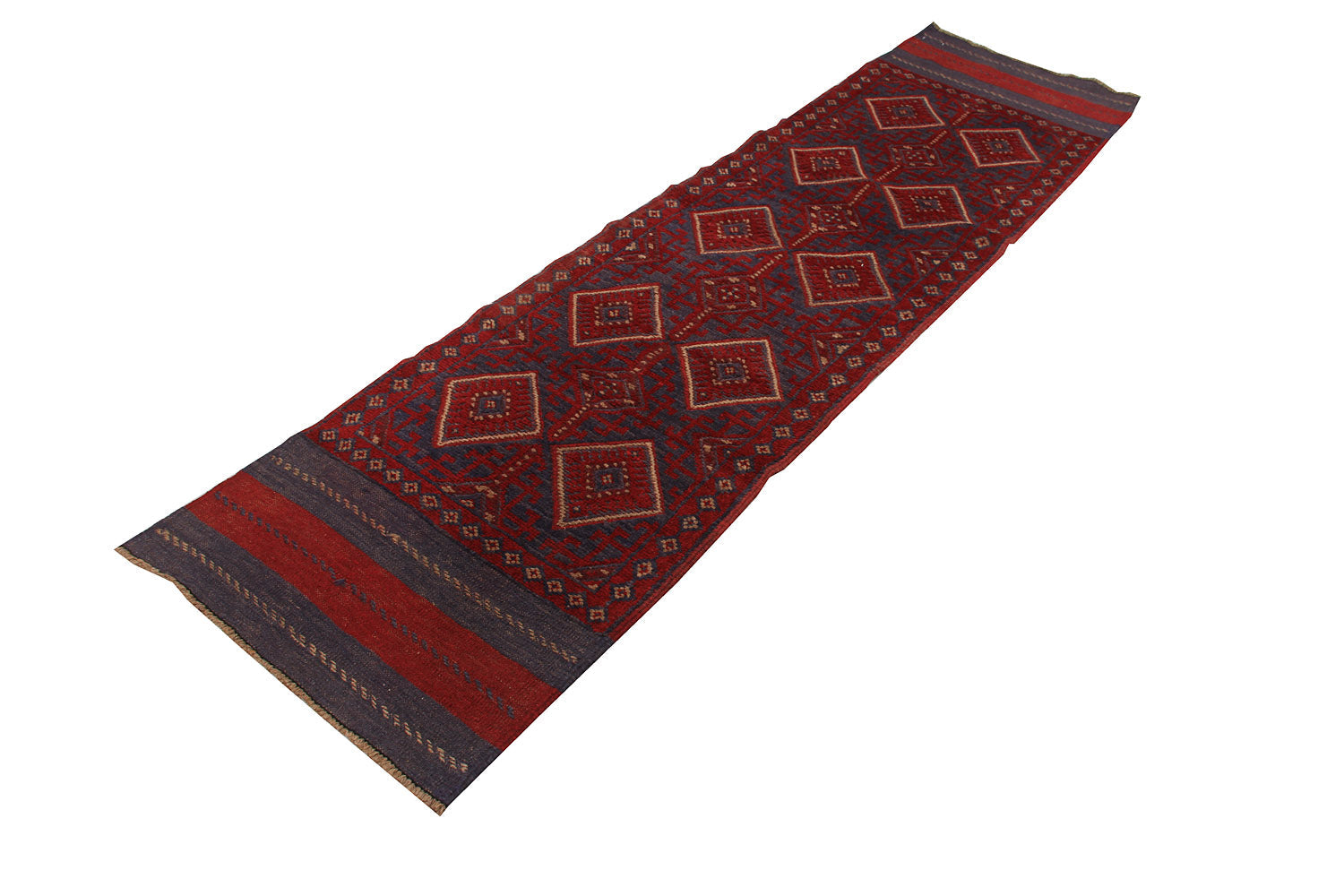2' 6" x 8' Multy Handmade Mashwani Afghan Rug Runner
