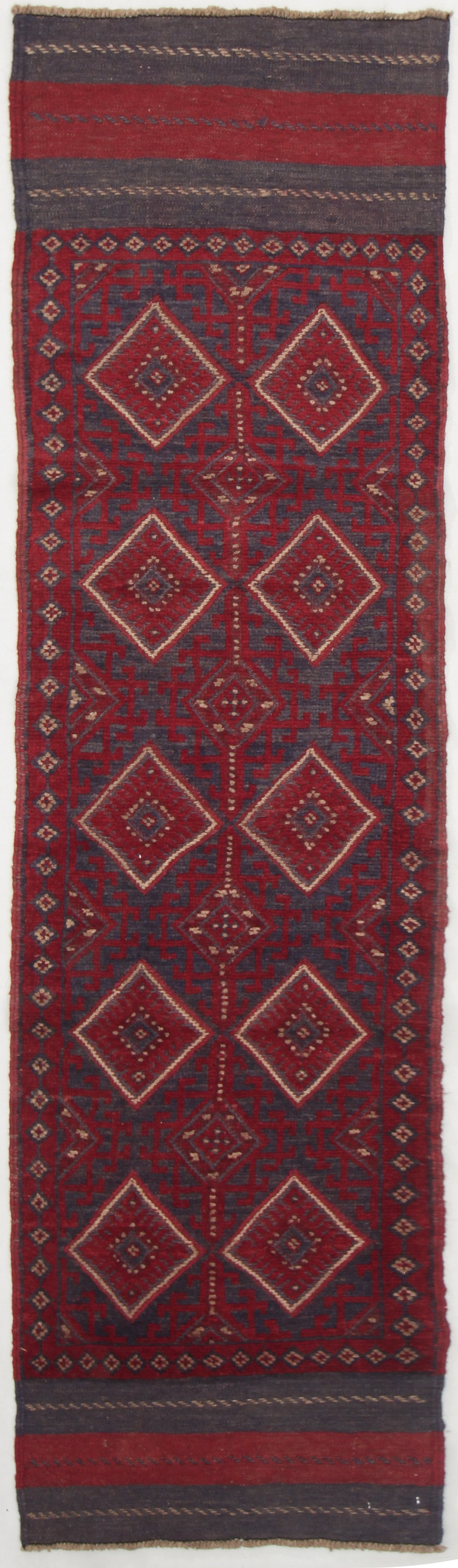 2' 6" x 8' Multy Handmade Mashwani Afghan Rug Runner