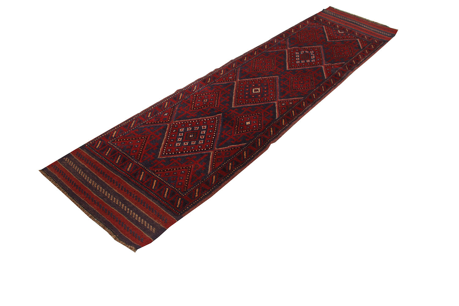 2' 6" x 8' Multy Handmade Mashwani Afghan Rug Runner