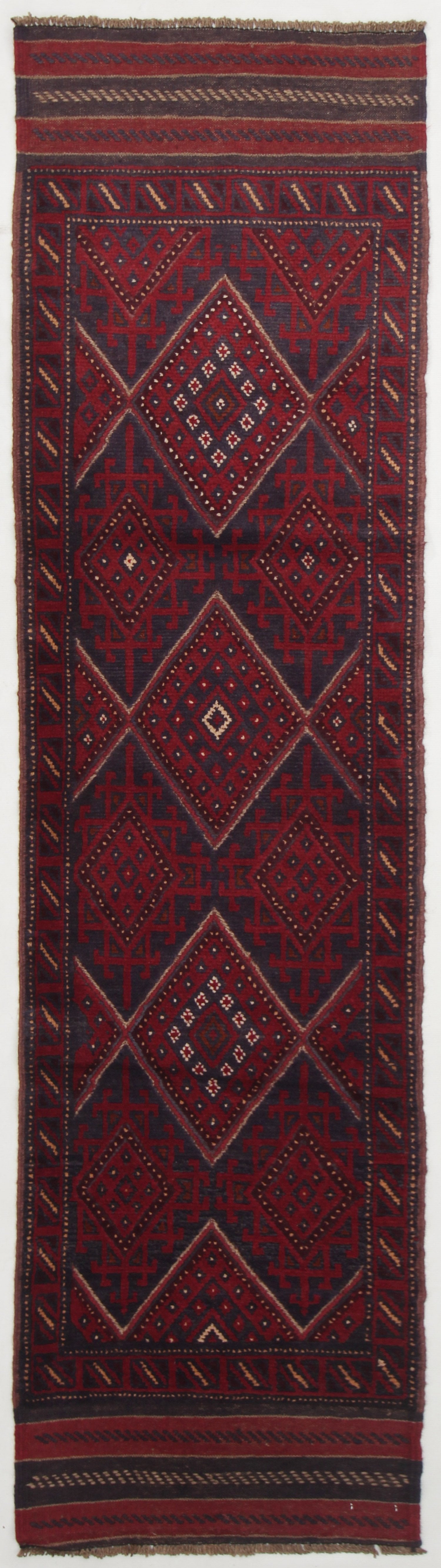 2' 6" x 8' Multy Handmade Mashwani Afghan Rug Runner
