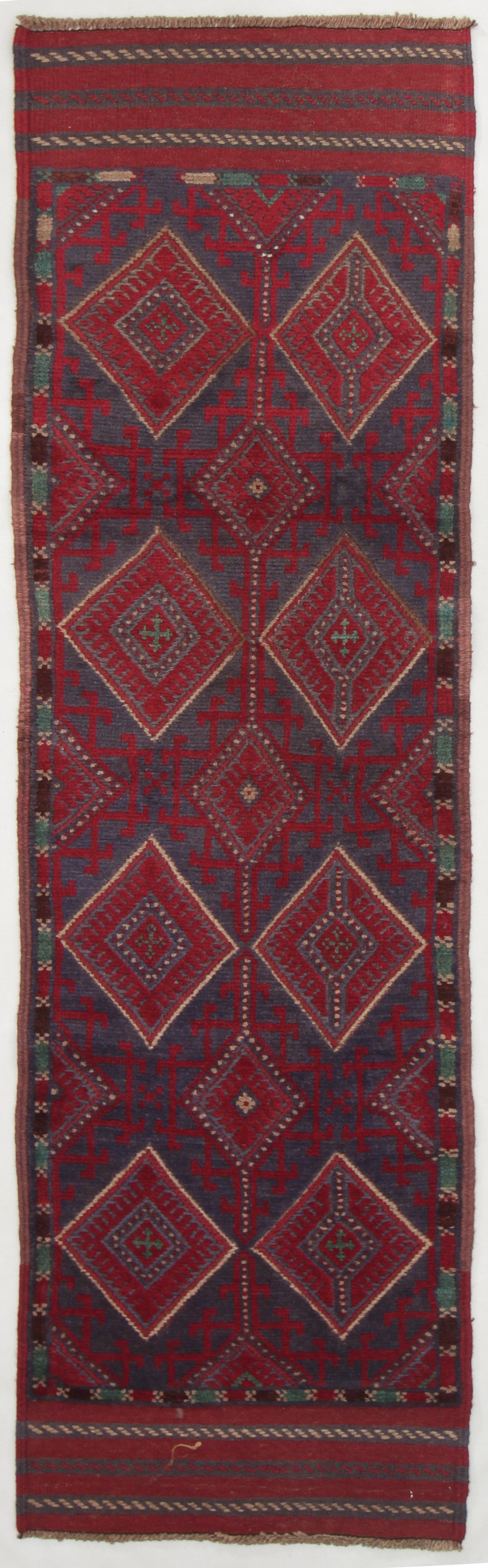 2' 6" x 8' Multy Handmade Mashwani Afghan Rug Runner
