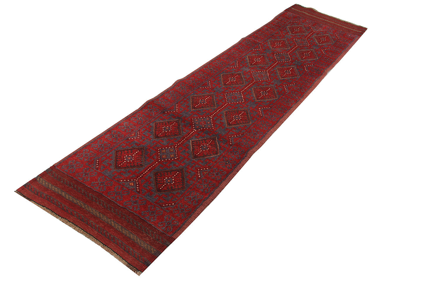 2' 6" x 8' Multy Handmade Mashwani Afghan Rug Runner
