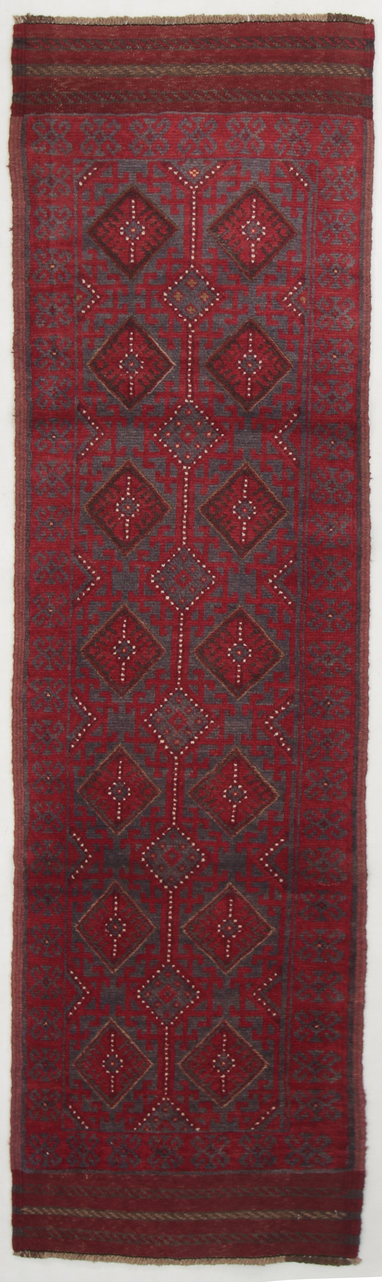 2' 6" x 8' Multy Handmade Mashwani Afghan Rug Runner