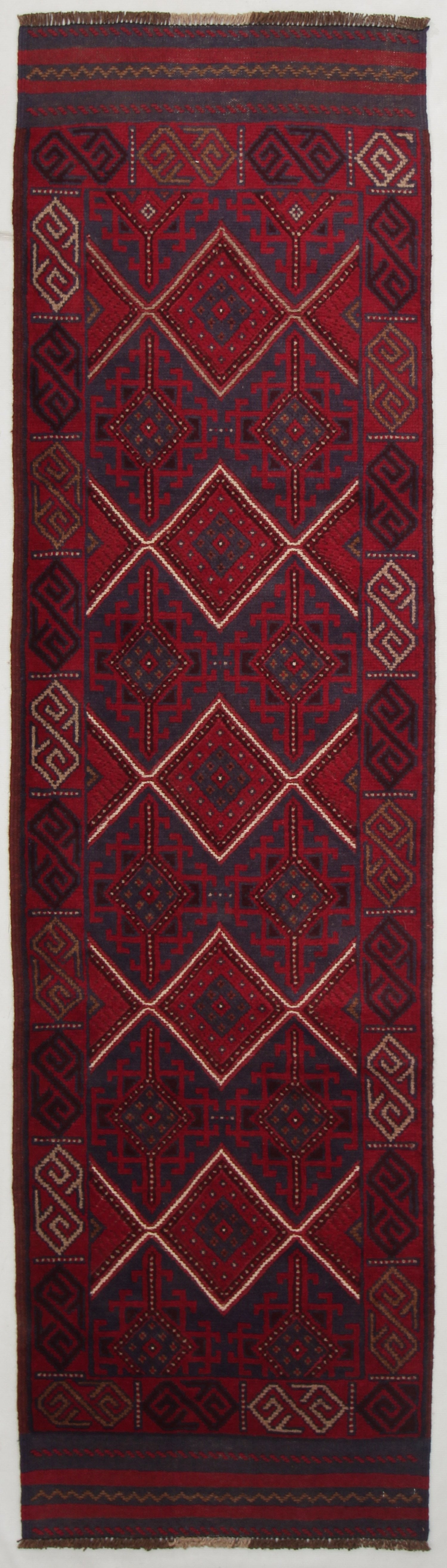 2' 6" x 8' Multy Handmade Mashwani Afghan Rug Runner