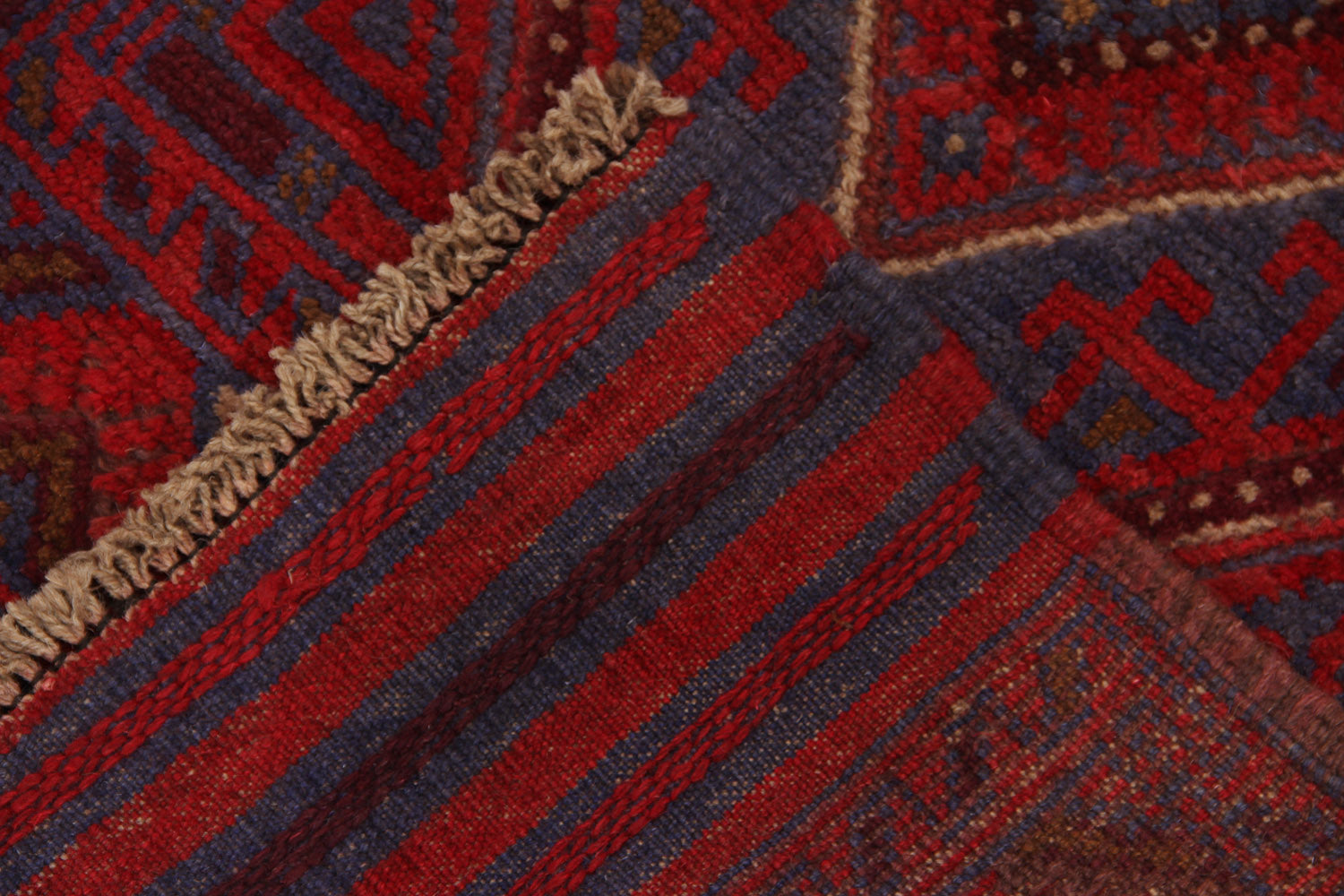 2' 6" X 9' Multy Handmade Mashwani Afghan Rug Runner