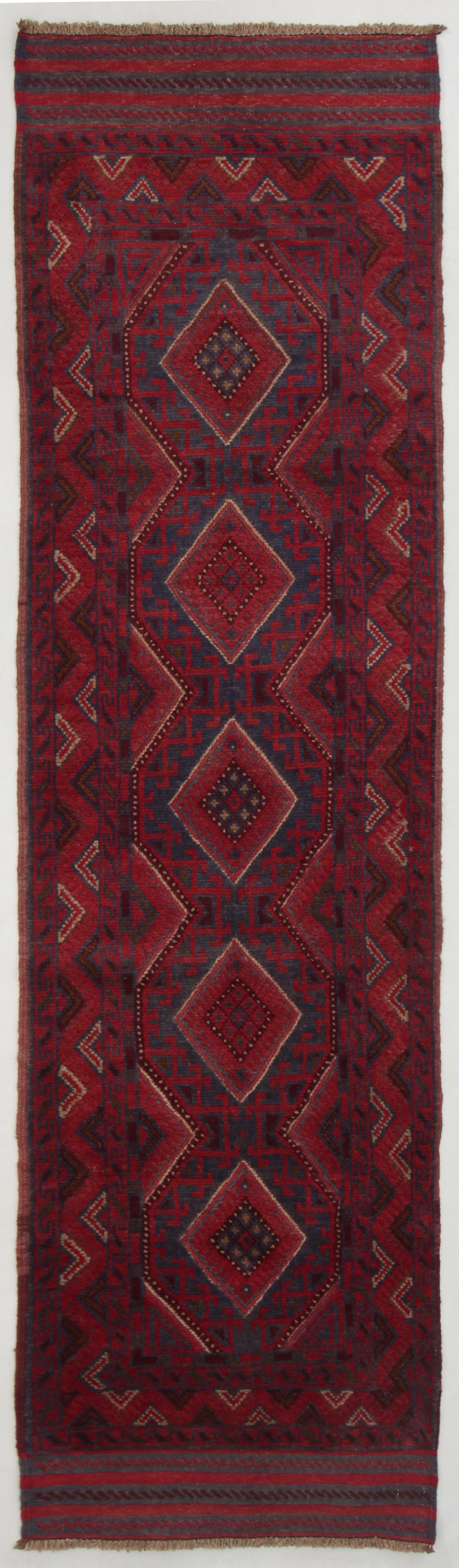 2' 6" X 9' Multy Handmade Mashwani Afghan Rug Runner
