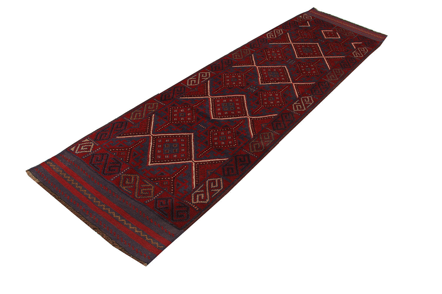 2' 6" X 9' Multy Handmade Mashwani Afghan Rug Runner