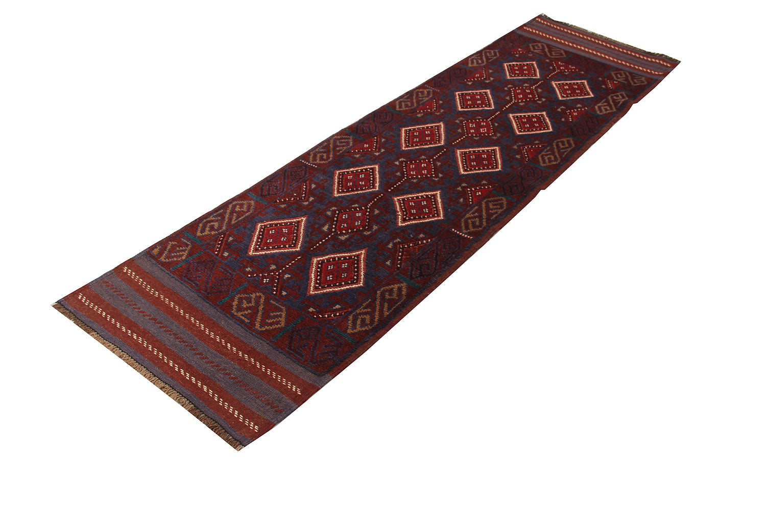 2' 6" x 8' Multy Handmade Mashwani Afghan Rug Runner
