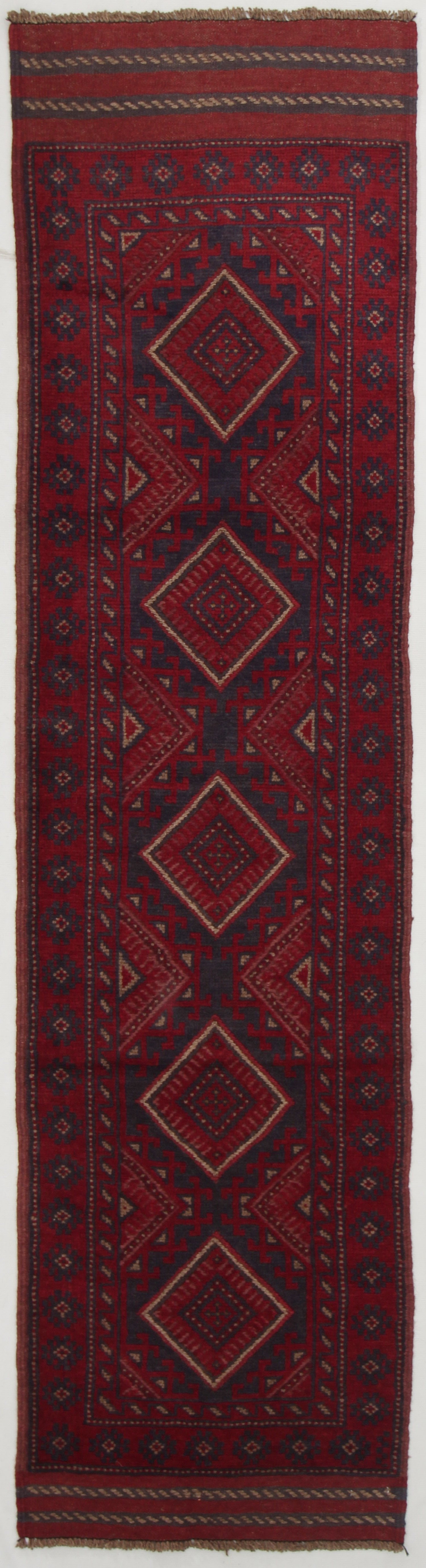 2' 6" x 8' Multy Handmade Mashwani Afghan Rug Runner