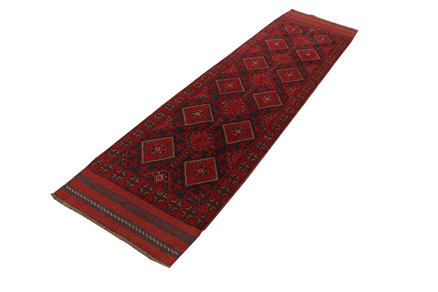 2' 6" x 8' Multy Handmade Mashwani Afghan Rug Runner