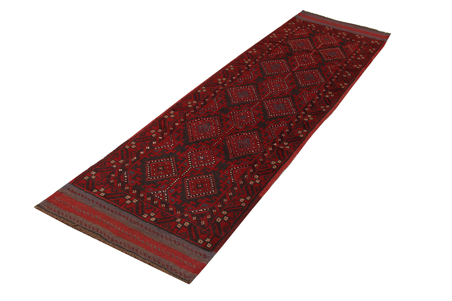 2' 6" x 8' Multy Handmade Mashwani Afghan Rug Runner