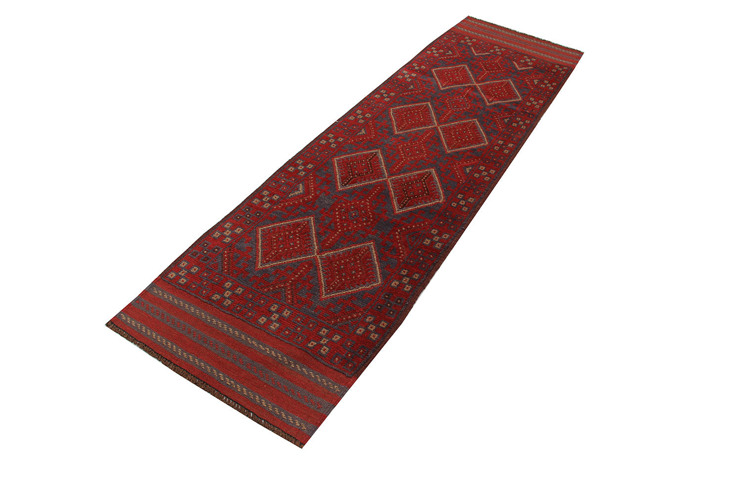 2' 6" x 8' Multy Handmade Mashwani Afghan Rug Runner